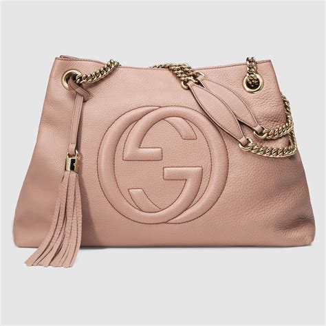 gucci soho leather mini chain bag pink|Gucci soho shoulder bag medium.